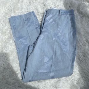 Rebecca Taylor Floral Suiting Pant Light Blue